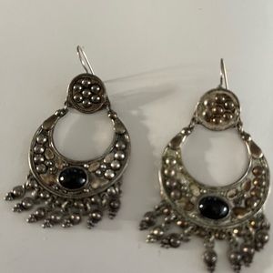Black Onyx Sterling Earrings